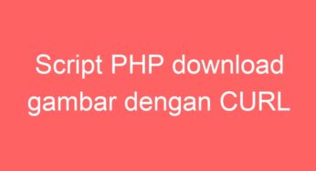 Script PHP download gambar dengan CURL