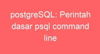 postgreSQL: Perintah dasar psql command line